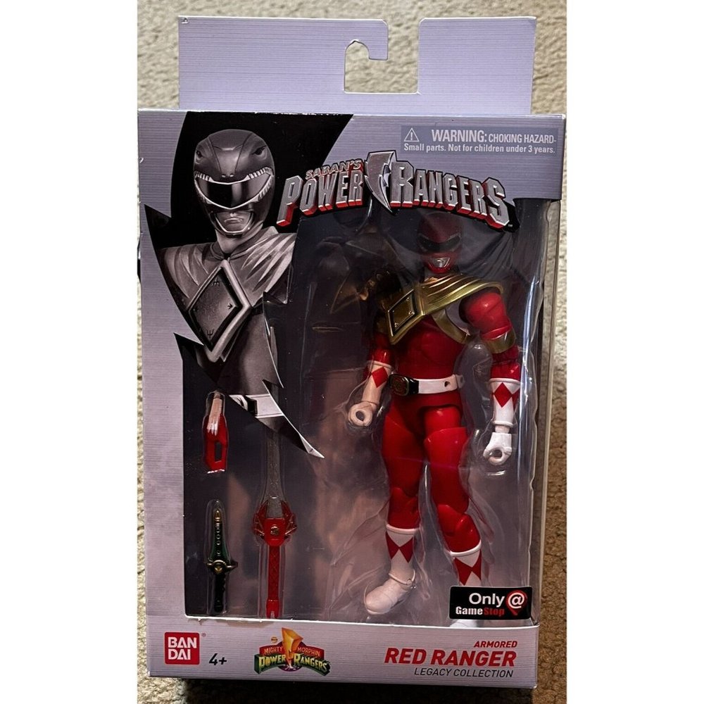 2018 New! Bandai Power Rangers Legacy Collection Armored Red Ranger GameStop MIB